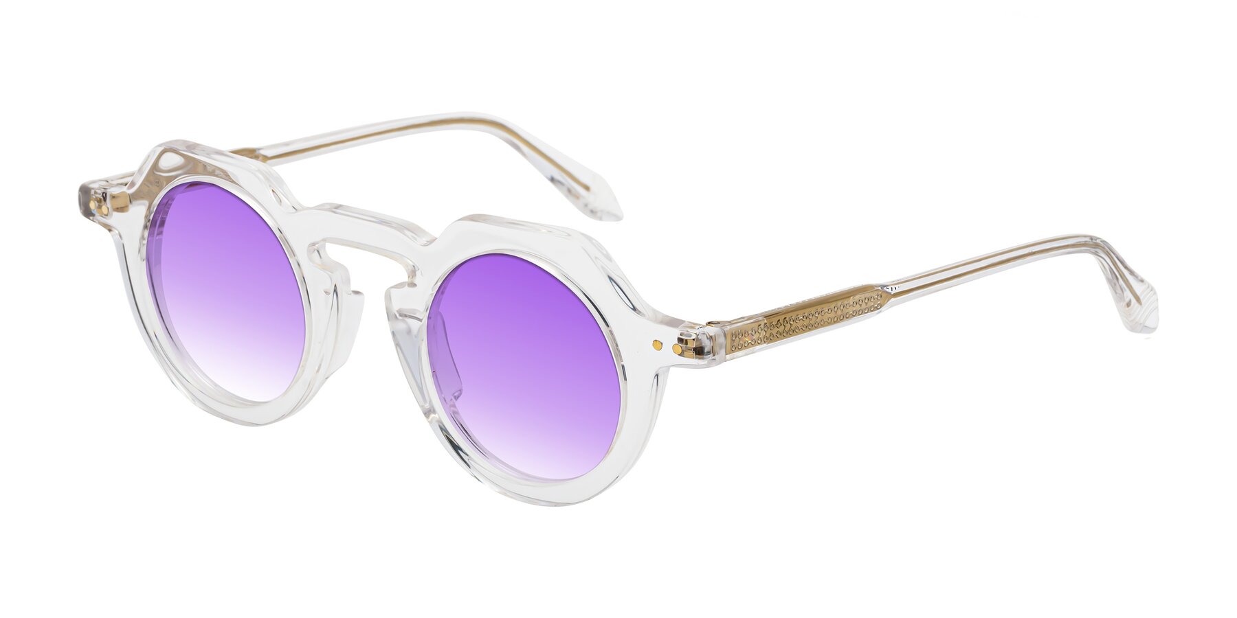 Angle of Arbor in Clear with Purple Gradient Lenses