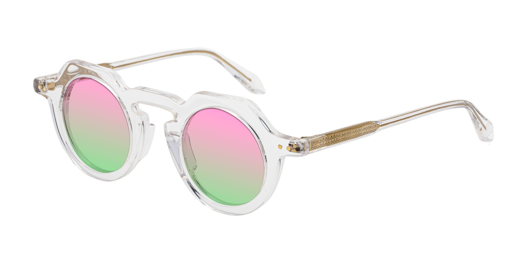 Angle of Arbor in Clear with Pink / Green Gradient Lenses