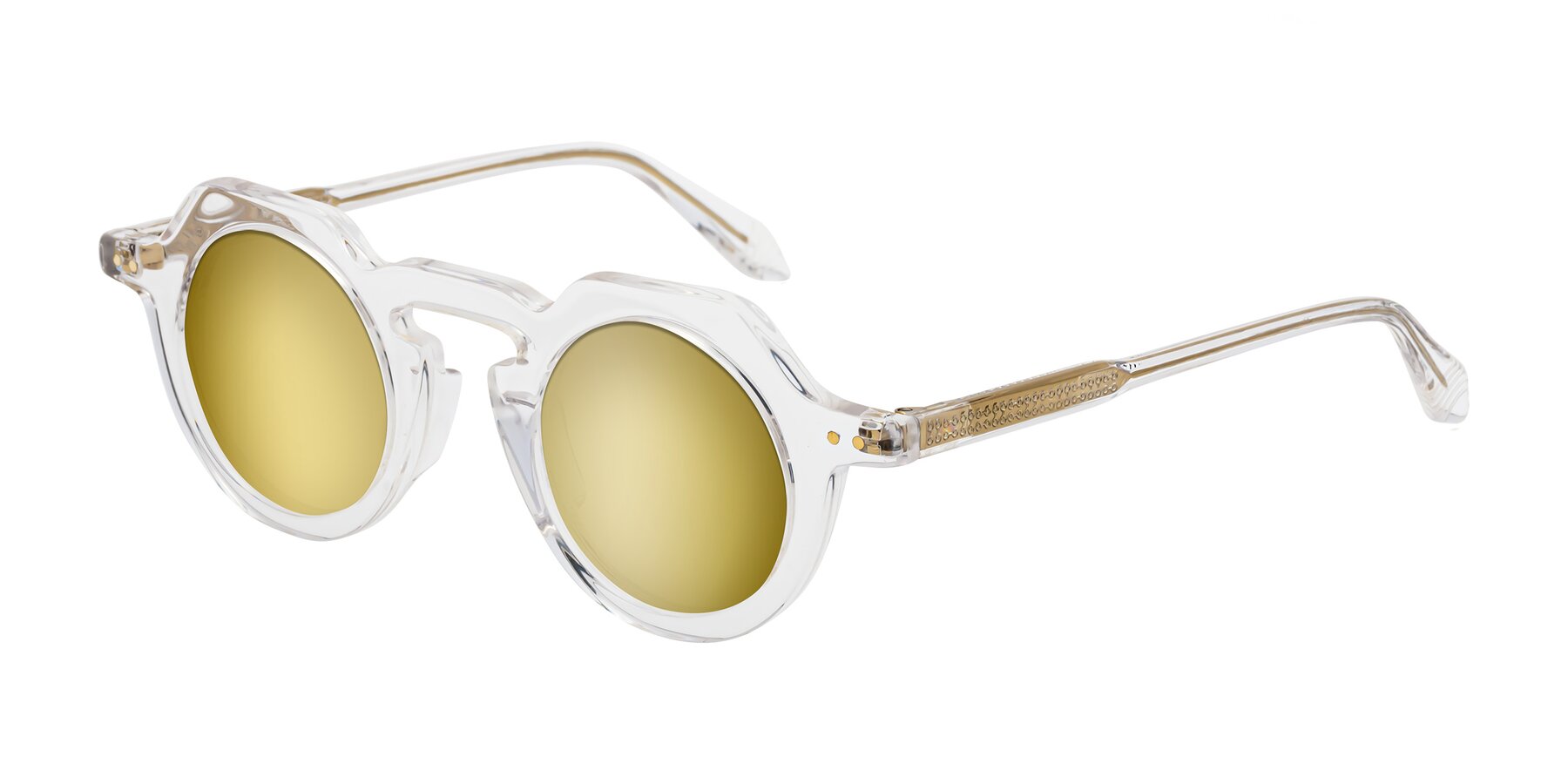 Angle of Arbor in Clear with Gold Mirrored Lenses