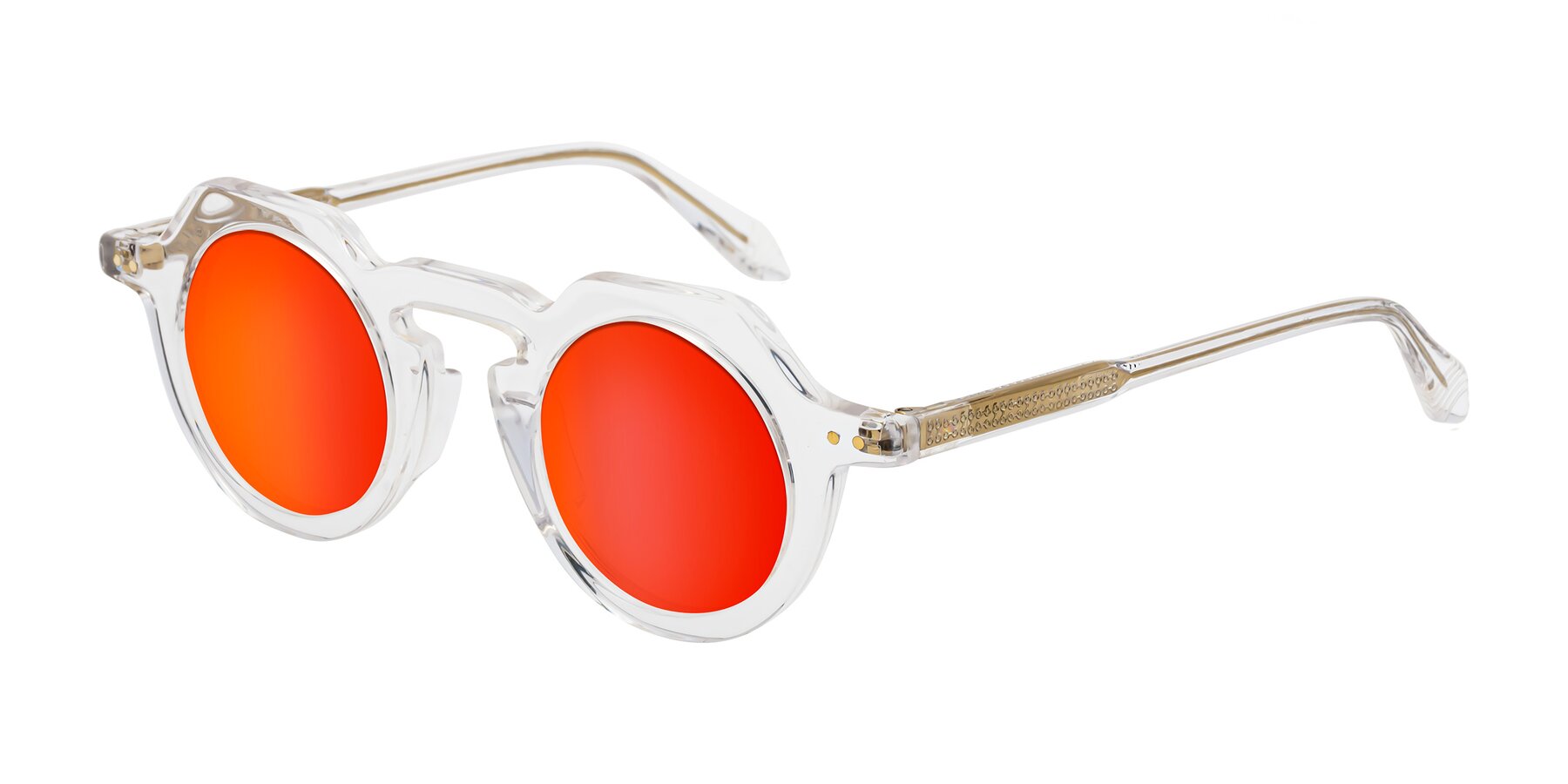 Angle of Arbor in Clear with Red Gold Mirrored Lenses