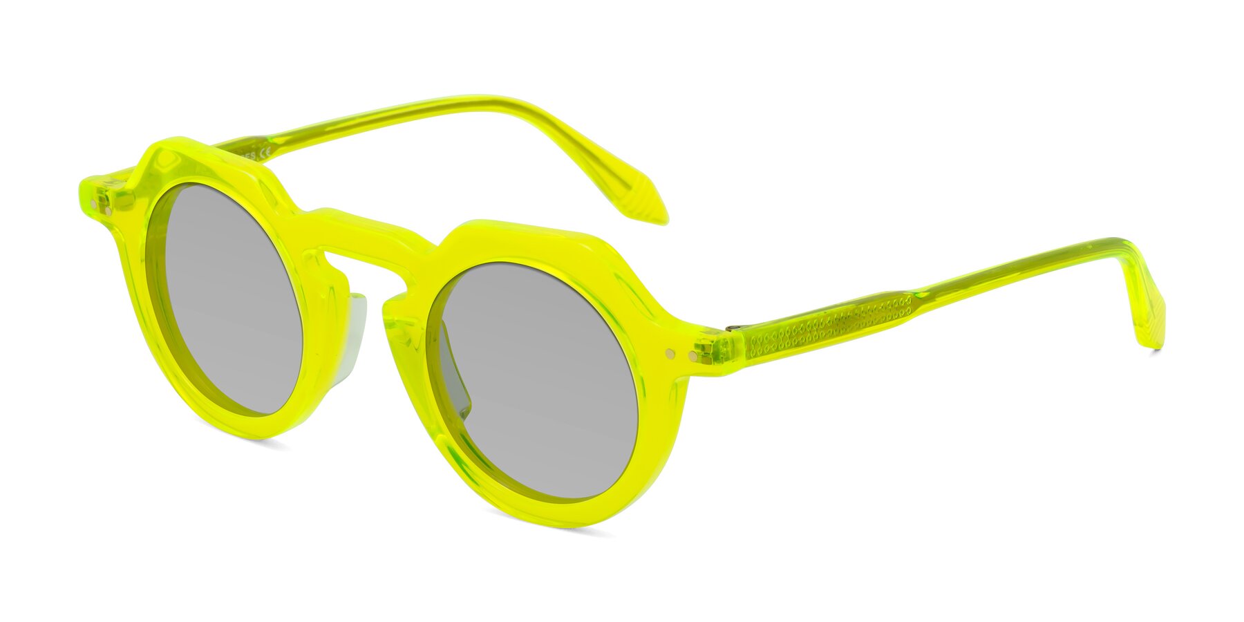 Angle of Arbor in Neon Yellow with Light Gray Tinted Lenses