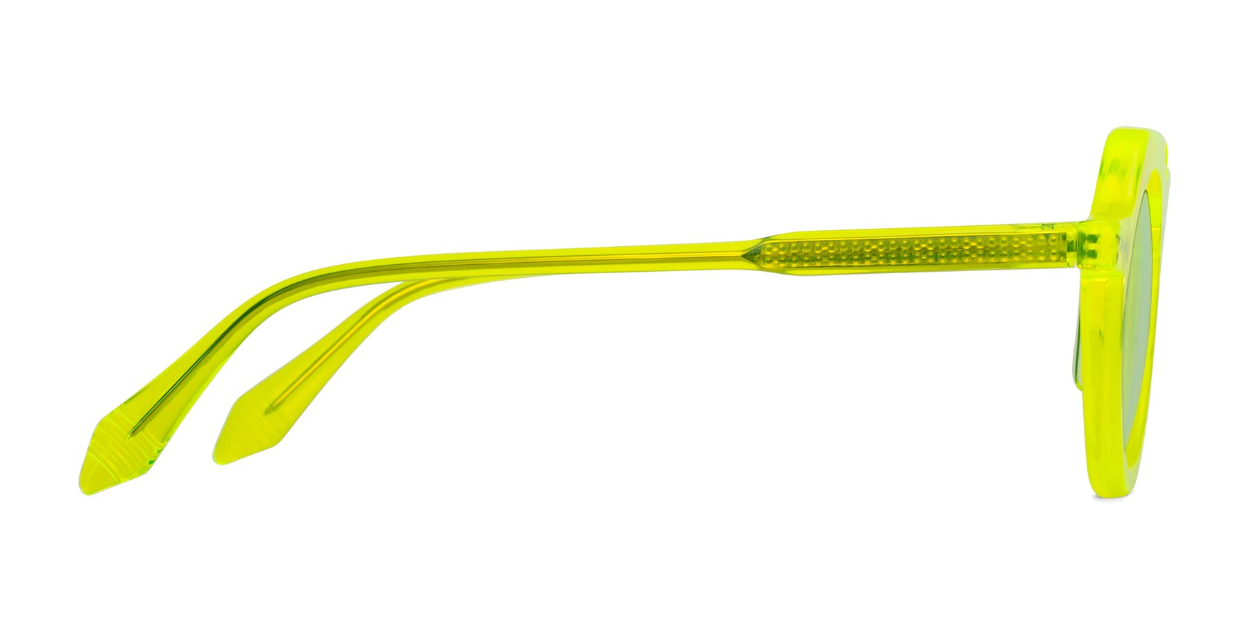 Side of Arbor in Neon Yellow with Light Green Tinted Lenses