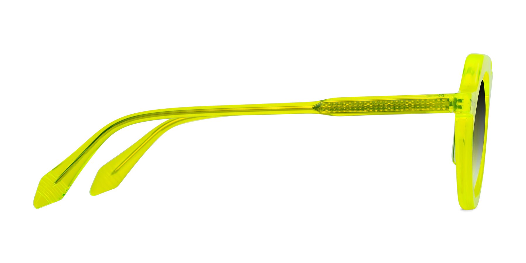 Side of Arbor in Neon Yellow with Gray Gradient Lenses