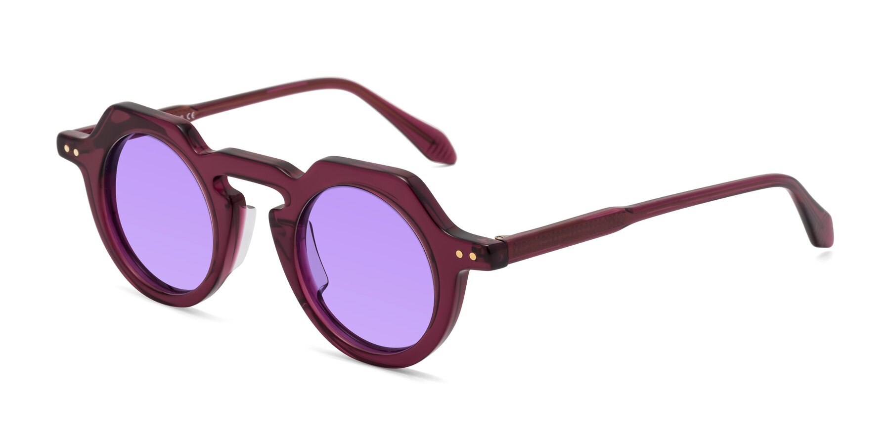 Angle of Arbor in Deep Purple with Medium Purple Tinted Lenses