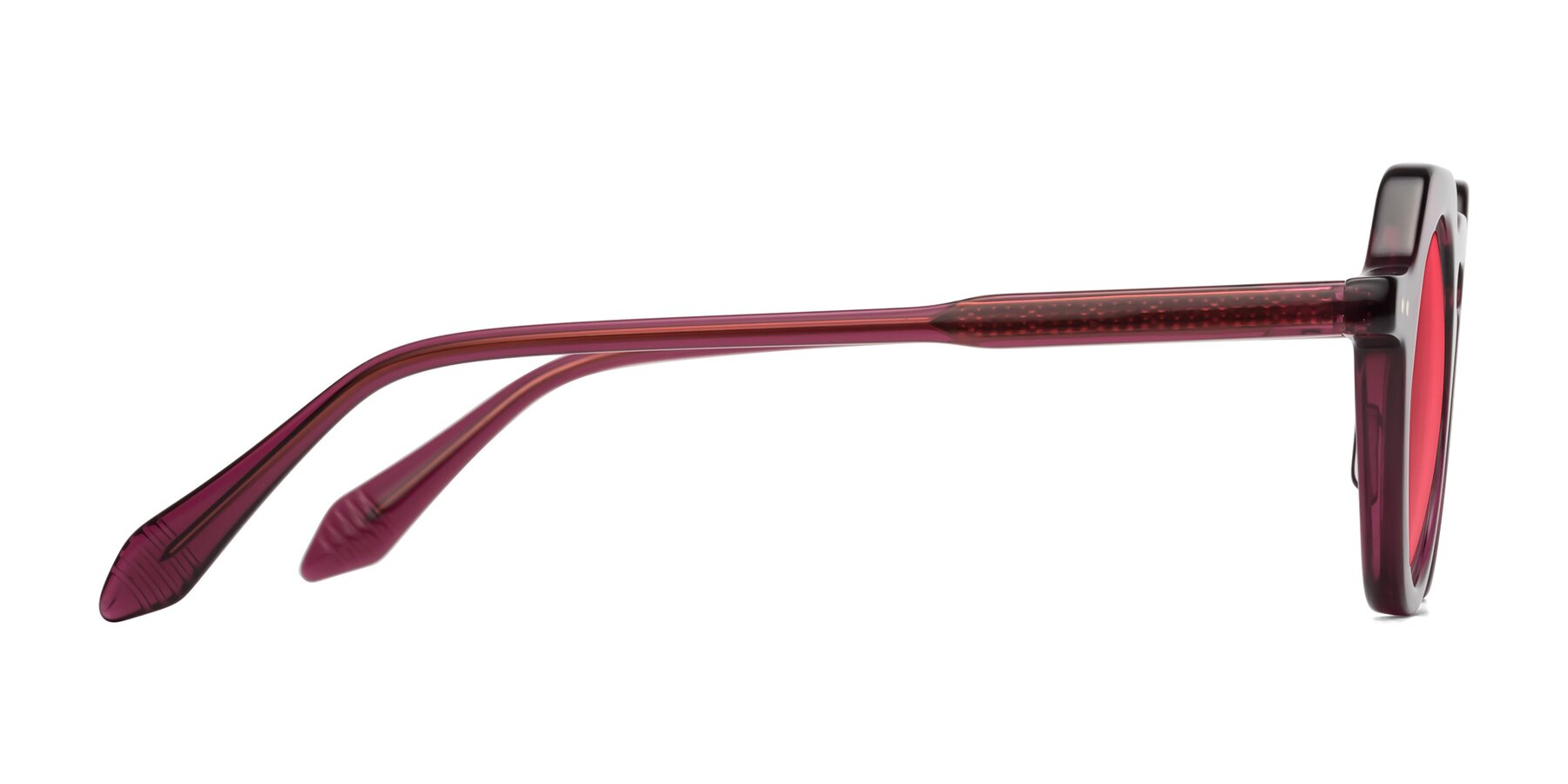 Side of Arbor in Deep Purple with Red Tinted Lenses