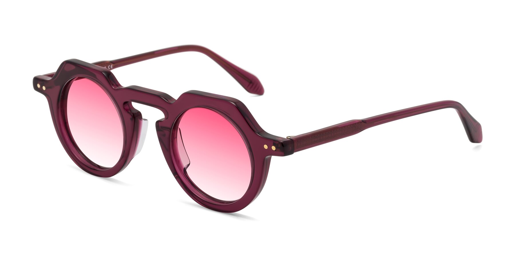 Angle of Arbor in Deep Purple with Pink Gradient Lenses