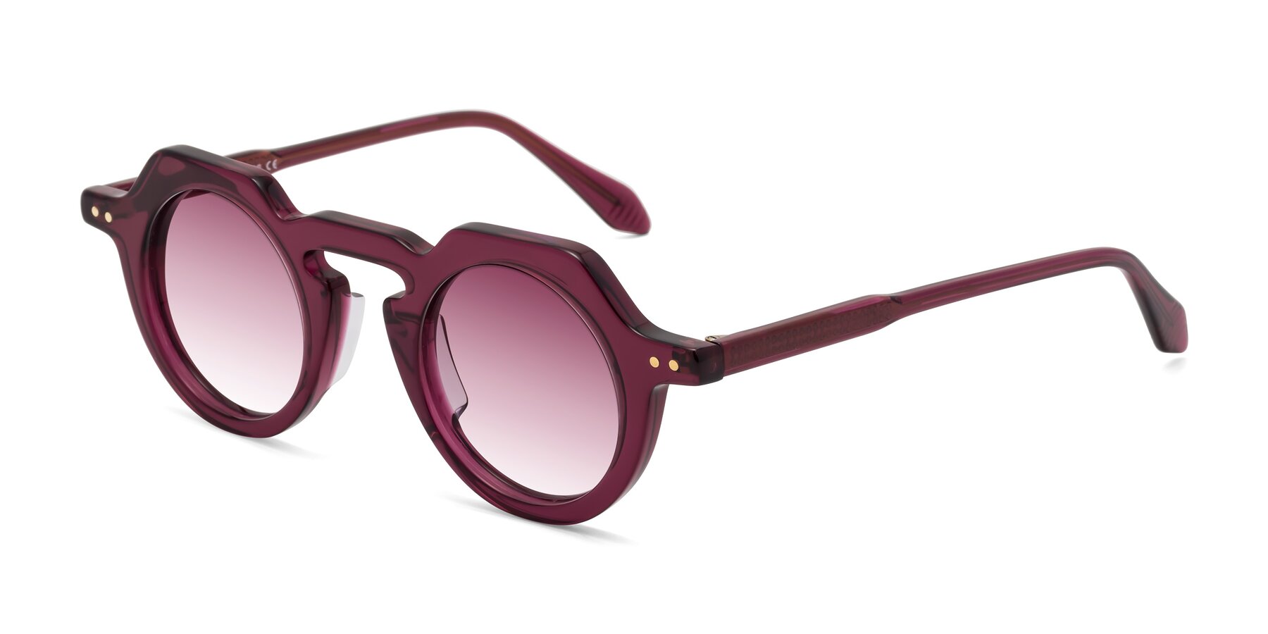 Angle of Arbor in Deep Purple with Wine Gradient Lenses