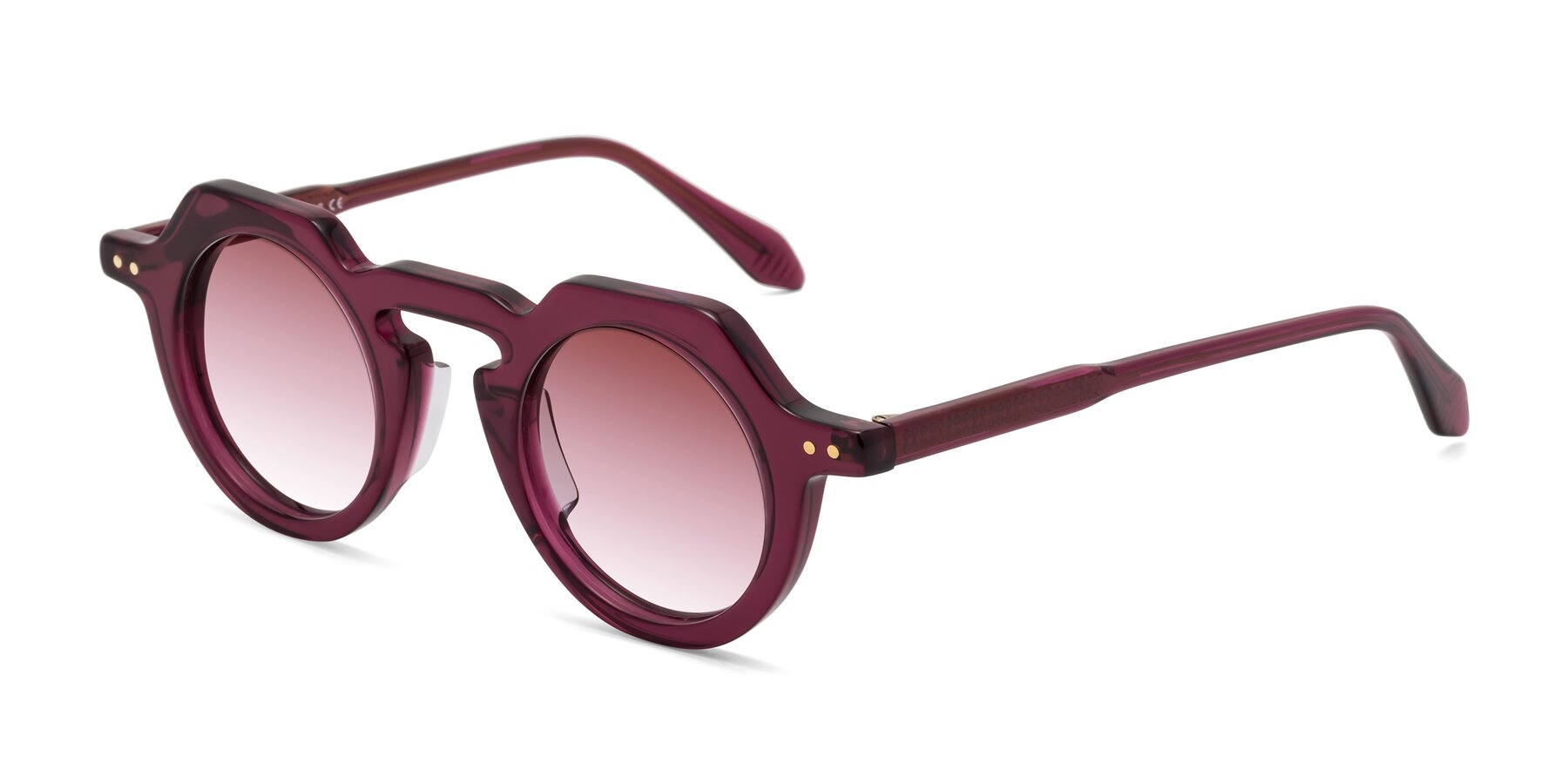 Angle of Arbor in Deep Purple with Garnet Gradient Lenses