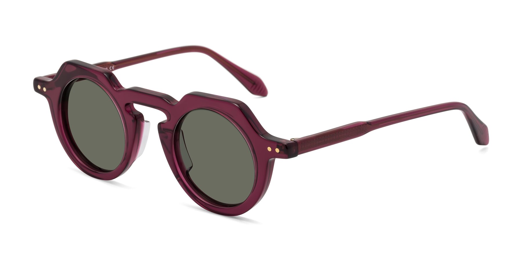 Angle of Arbor in Deep Purple with Gray Polarized Lenses