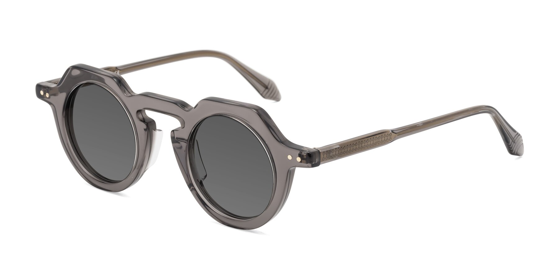 Angle of Arbor in Translucent Gray with Medium Gray Tinted Lenses