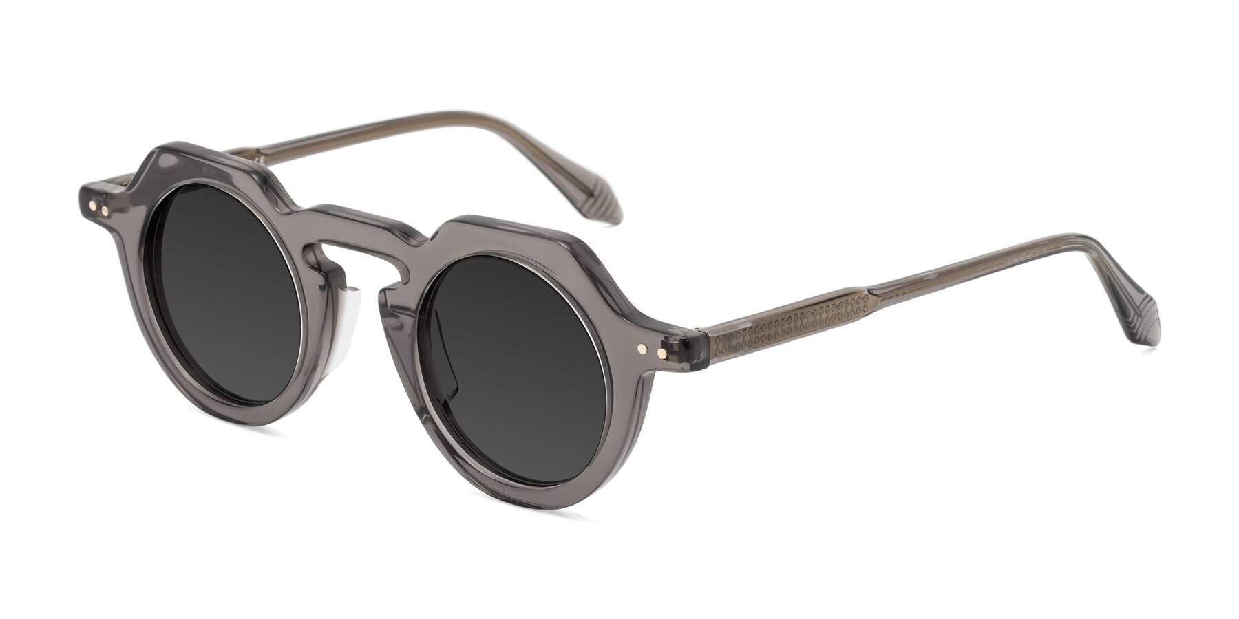 Angle of Arbor in Translucent Gray with Gray Tinted Lenses