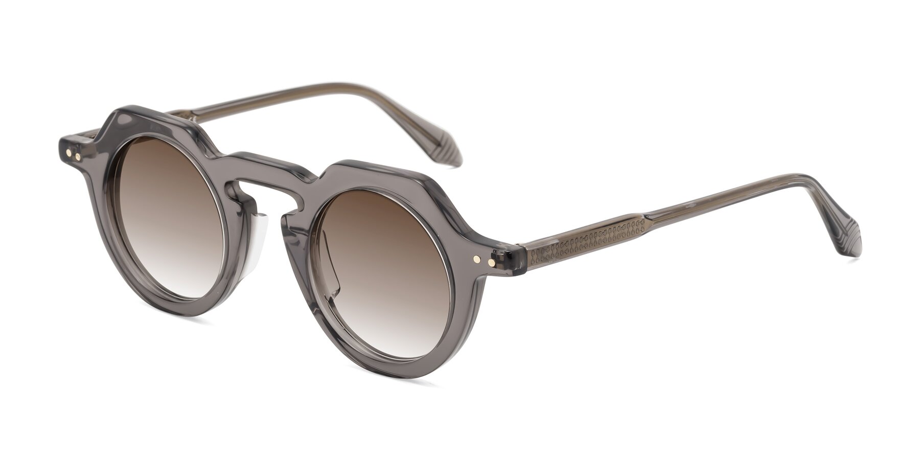 Angle of Arbor in Translucent Gray with Brown Gradient Lenses