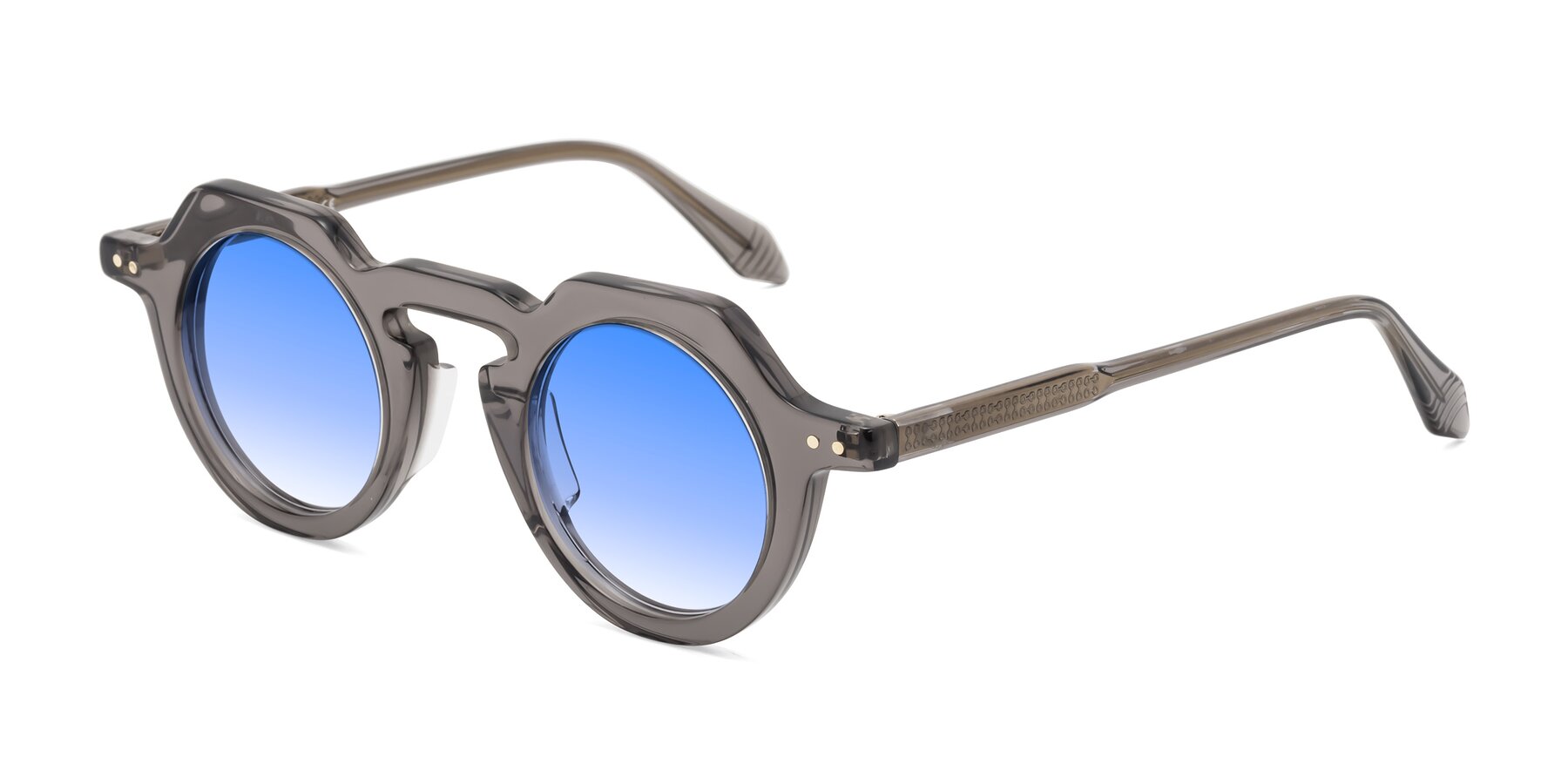 Angle of Arbor in Translucent Gray with Blue Gradient Lenses