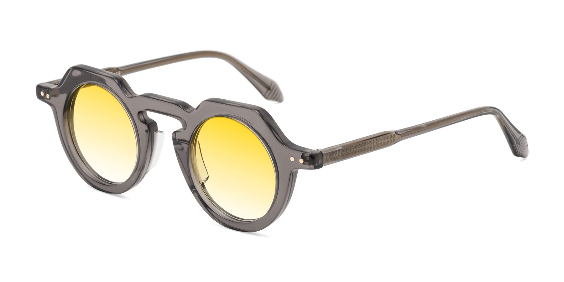 Angle of Arbor in Translucent Gray with Yellow Gradient Lenses