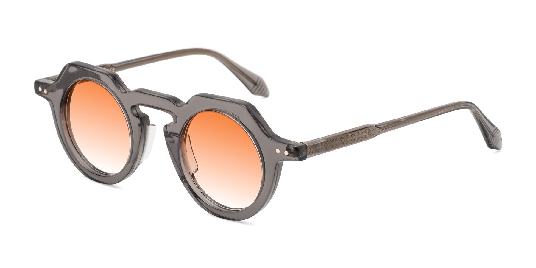 Angle of Arbor in Translucent Gray with Orange Gradient Lenses