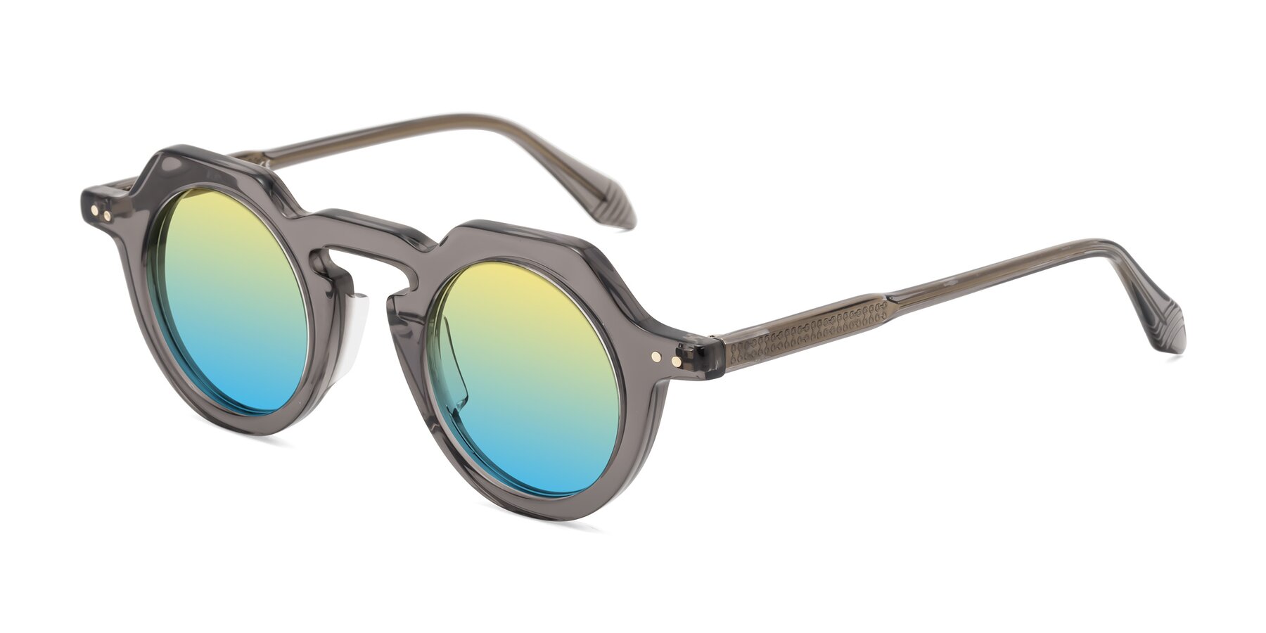 Angle of Arbor in Translucent Gray with Yellow / Blue Gradient Lenses