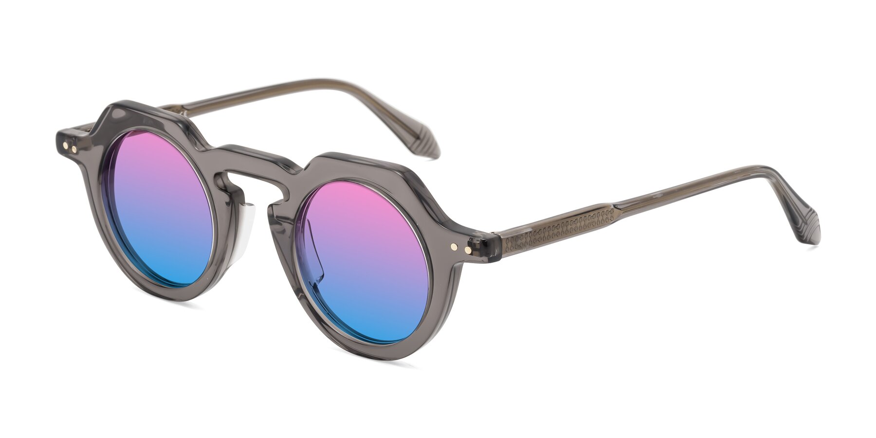 Angle of Arbor in Translucent Gray with Pink / Blue Gradient Lenses