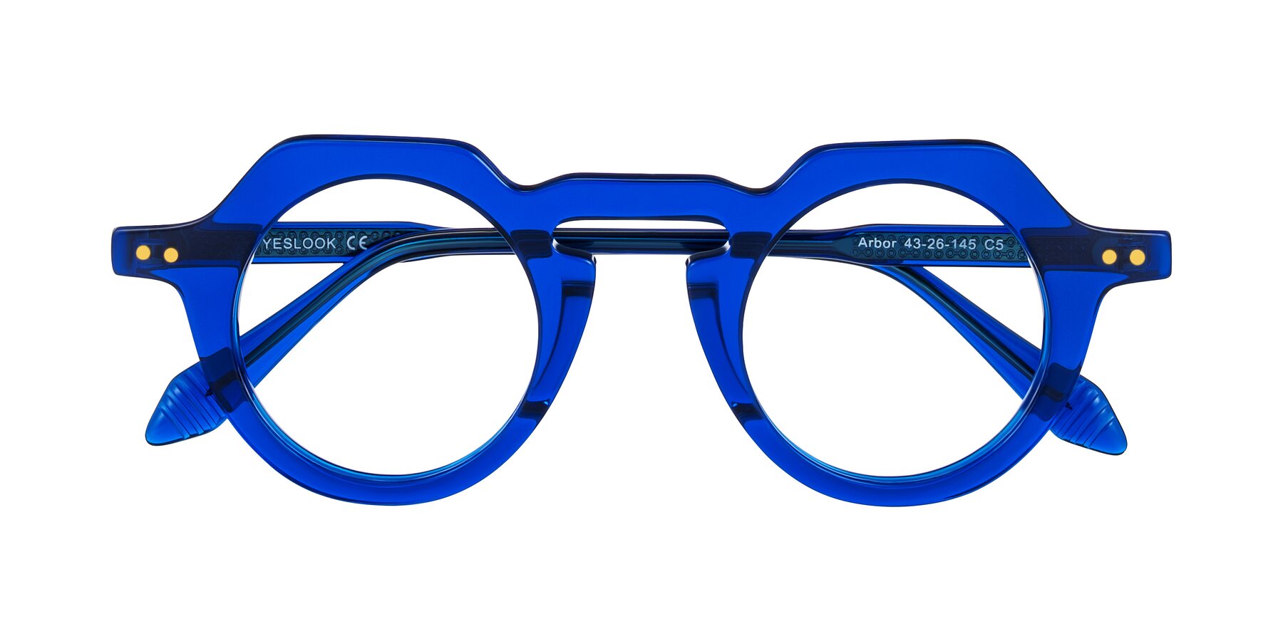 Folded Front of Arbor in Blue with Clear Blue Light Blocking Lenses