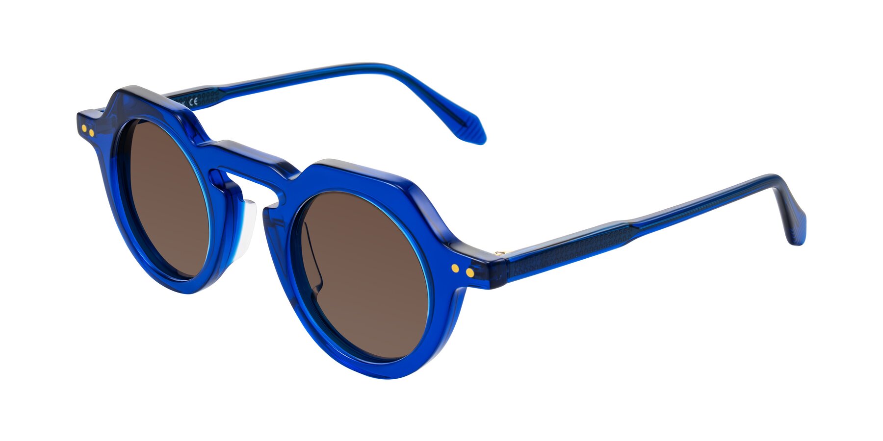 Angle of Arbor in Blue with Brown Tinted Lenses