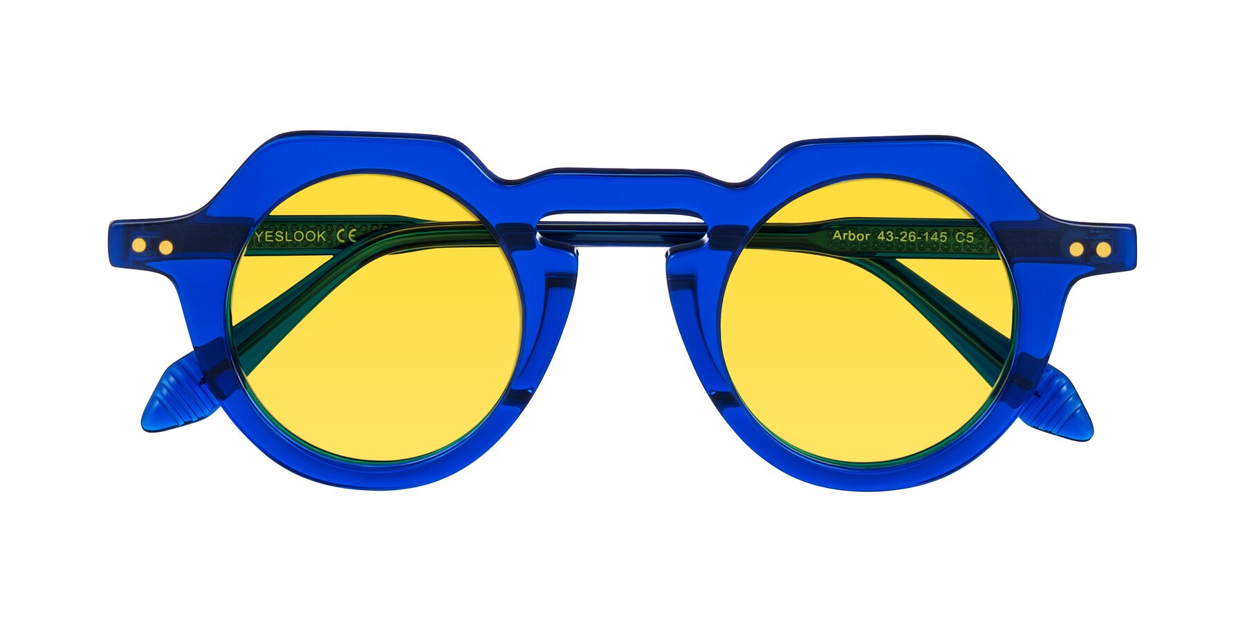 Folded Front of Arbor in Blue with Yellow Tinted Lenses
