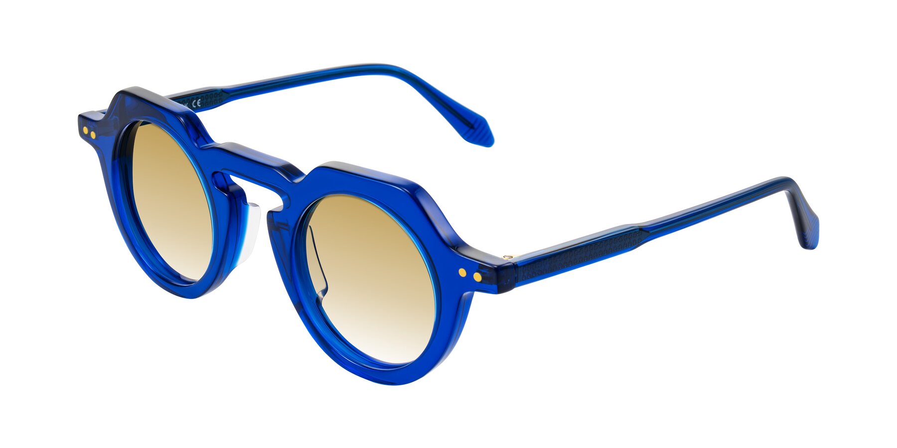 Angle of Arbor in Blue with Champagne Gradient Lenses