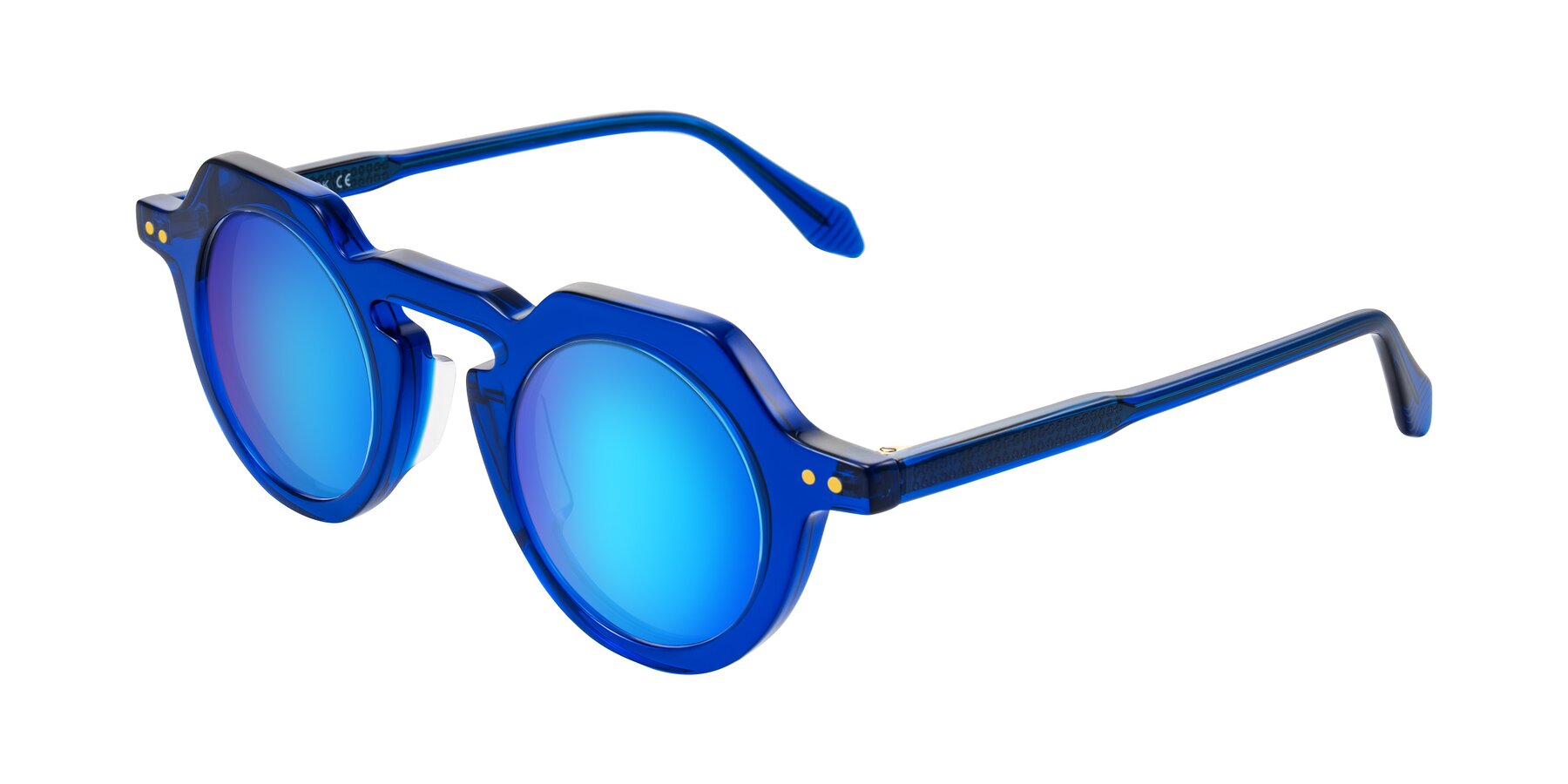 Angle of Arbor in Blue with Blue Mirrored Lenses