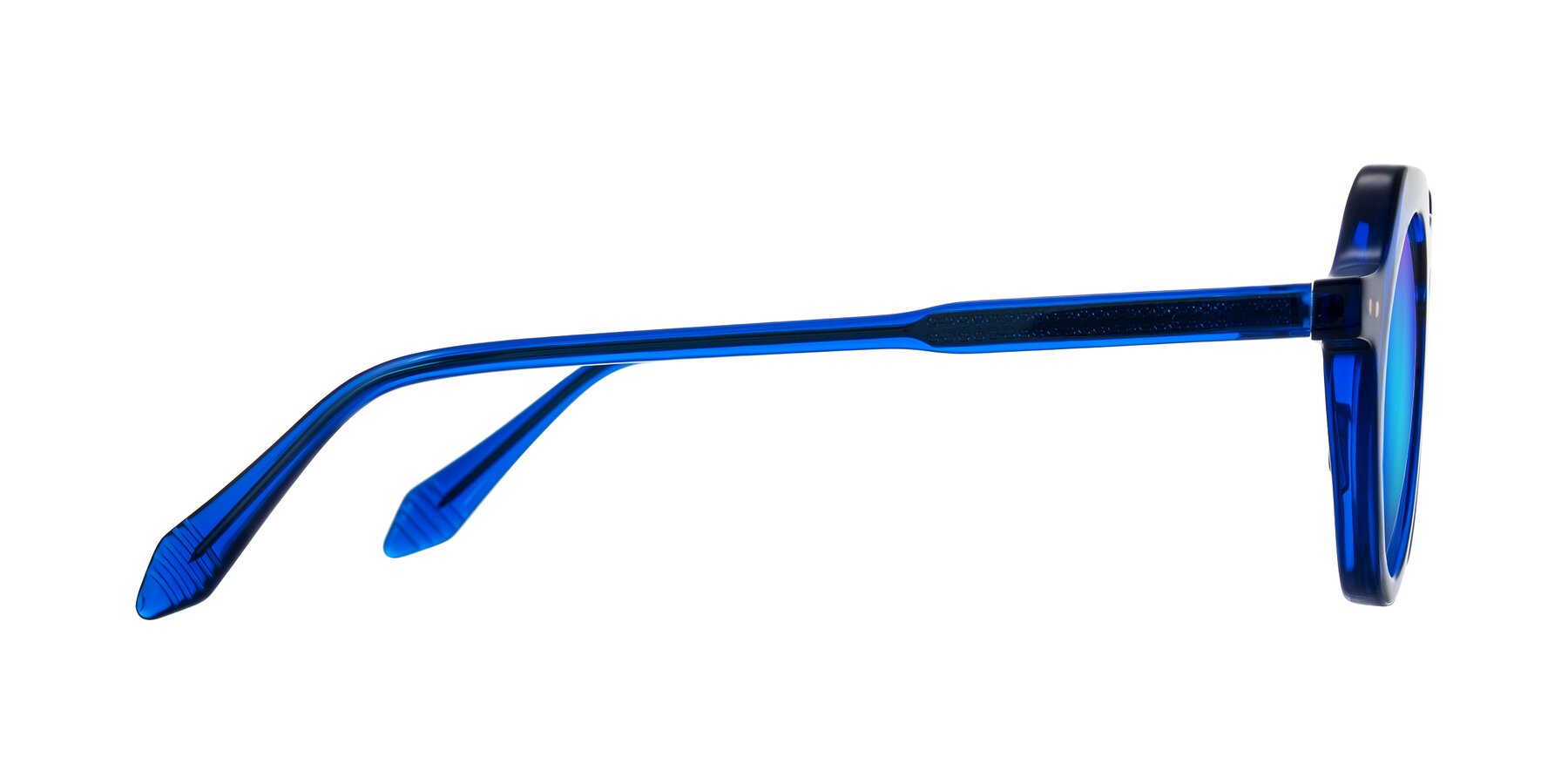 Side of Arbor in Blue with Blue Mirrored Lenses