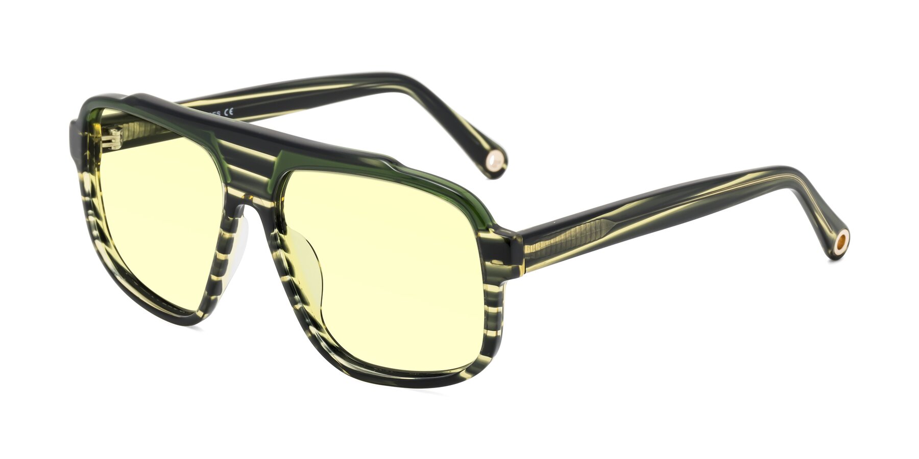 Angle of kong in Forest Striped with Light Yellow Tinted Lenses