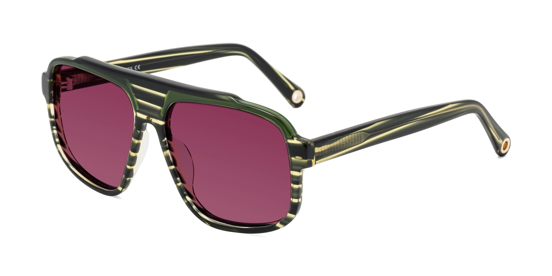 Angle of kong in Forest Striped with Wine Tinted Lenses