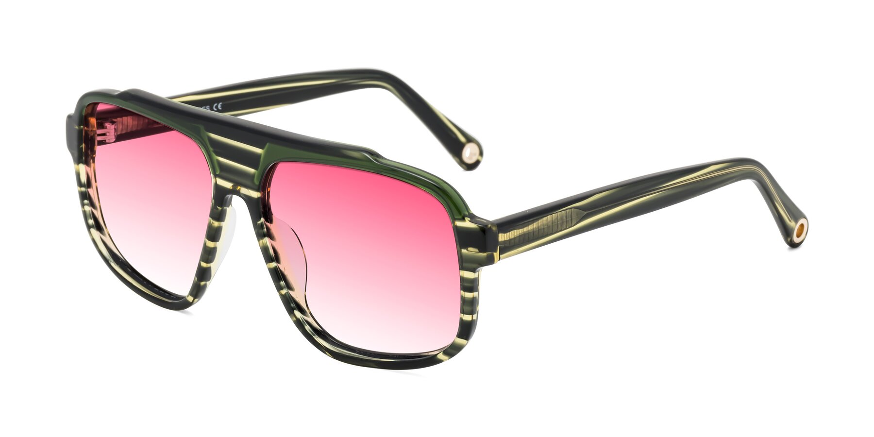 Angle of kong in Forest Striped with Pink Gradient Lenses