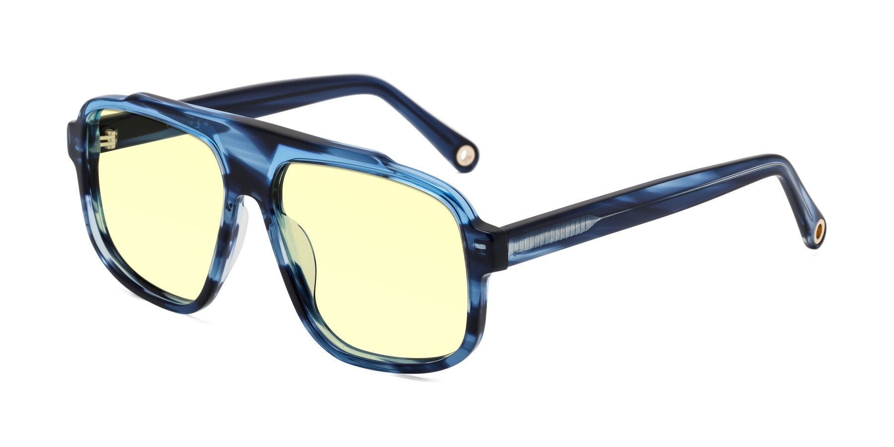 Angle of kong in Ocean Striped with Light Yellow Tinted Lenses