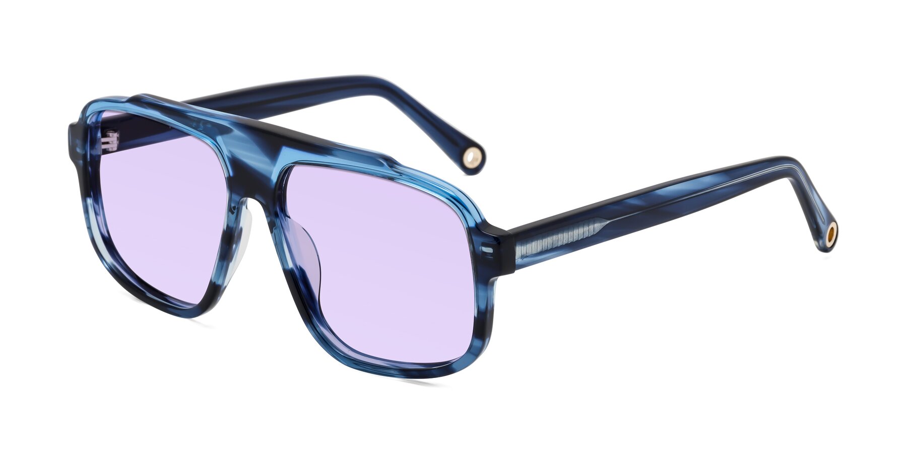 Angle of kong in Ocean Striped with Light Purple Tinted Lenses