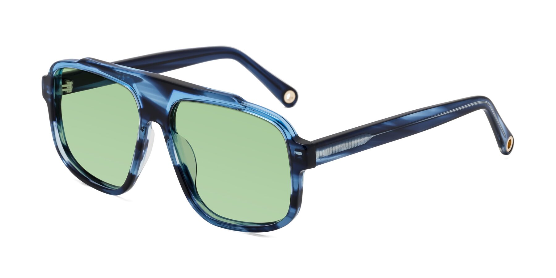 Angle of kong in Ocean Striped with Medium Green Tinted Lenses