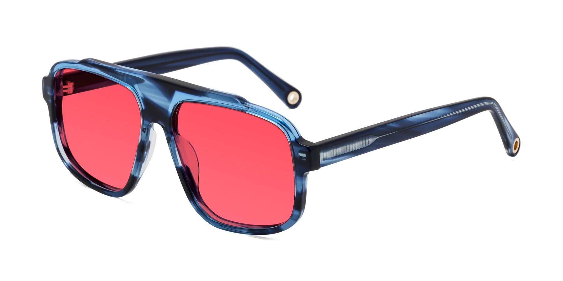 Angle of kong in Ocean Striped with Red Tinted Lenses