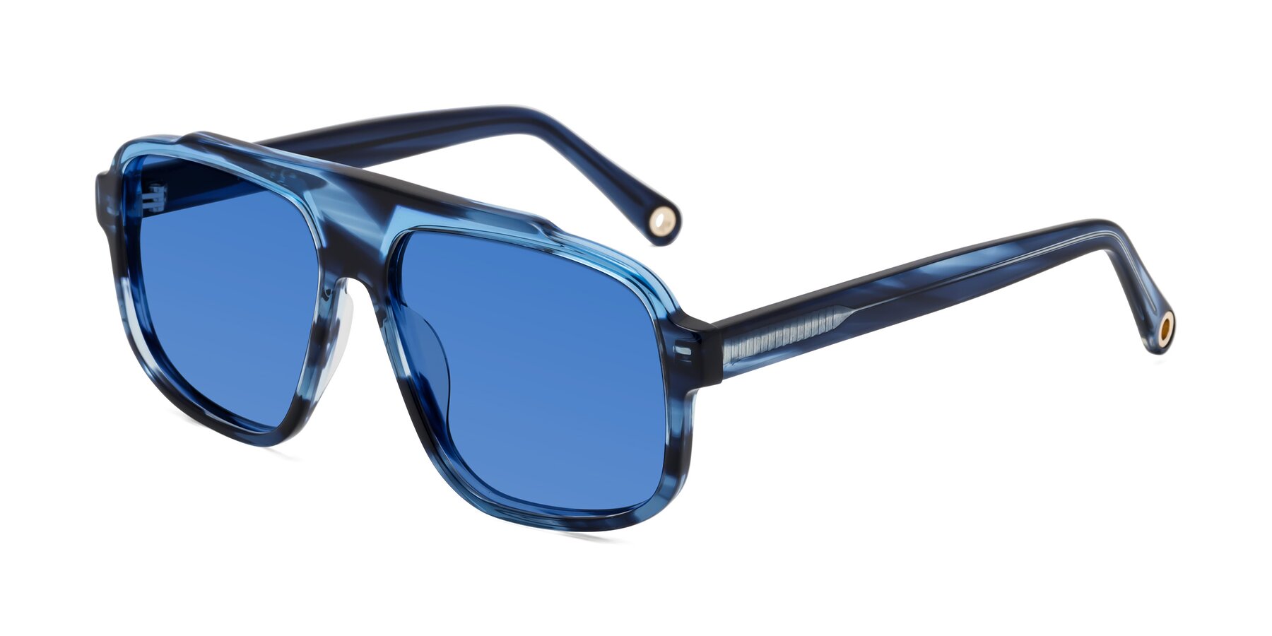 Angle of kong in Ocean Striped with Blue Tinted Lenses