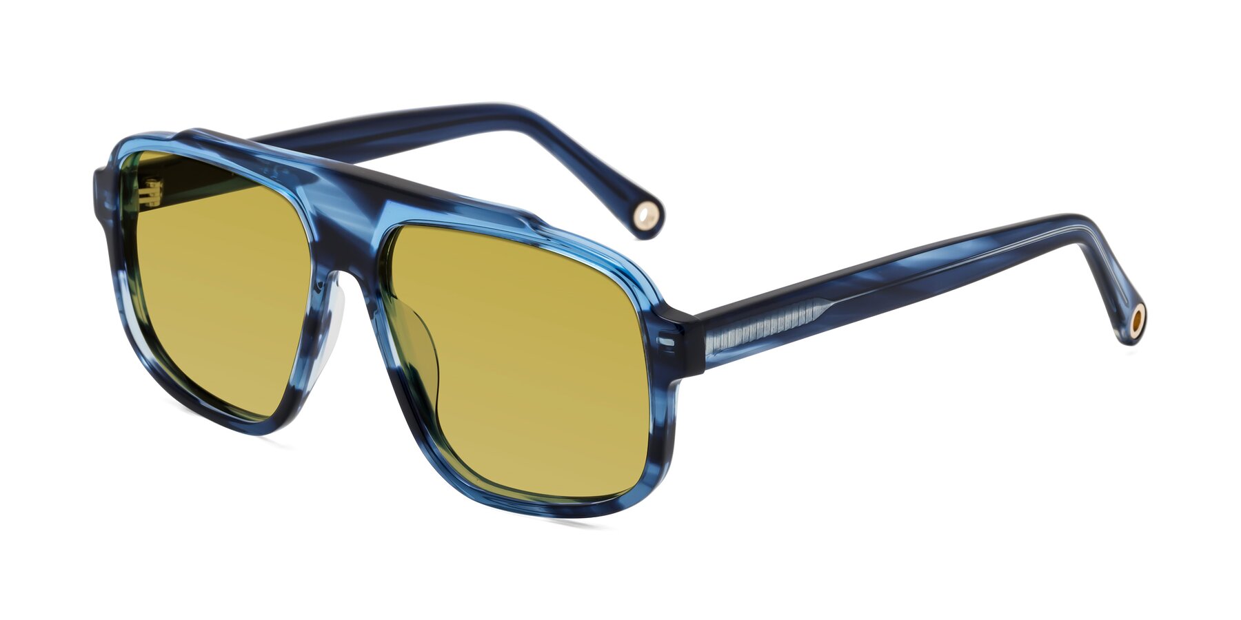 Angle of kong in Ocean Striped with Champagne Tinted Lenses