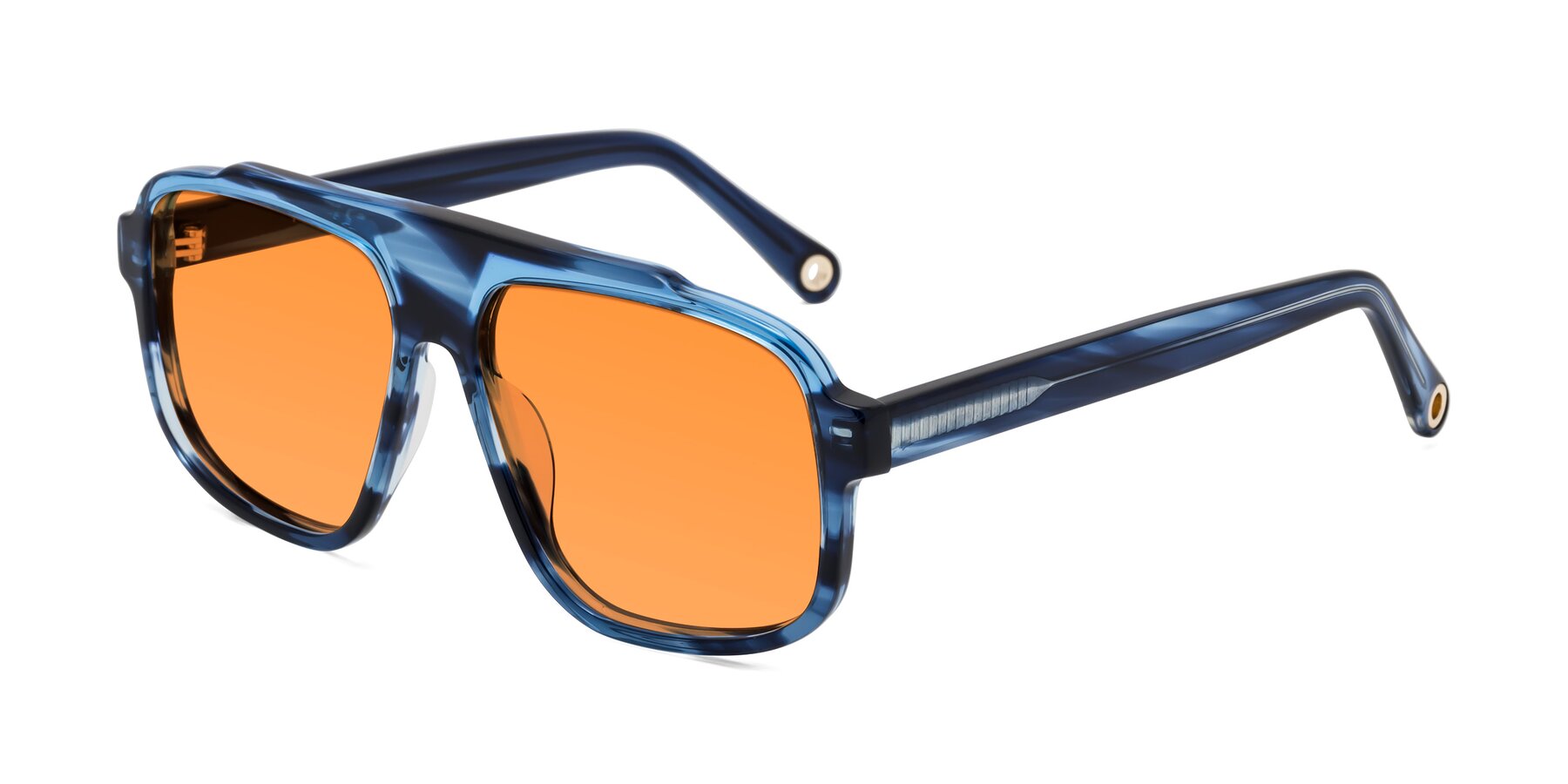 Angle of kong in Ocean Striped with Orange Tinted Lenses