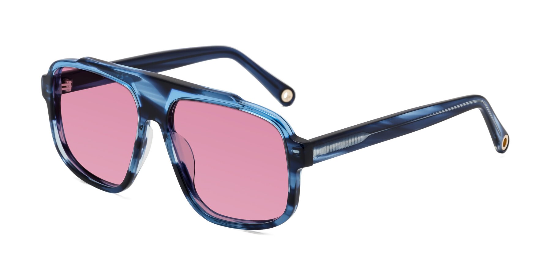 Angle of kong in Ocean Striped with Medium Wine Tinted Lenses