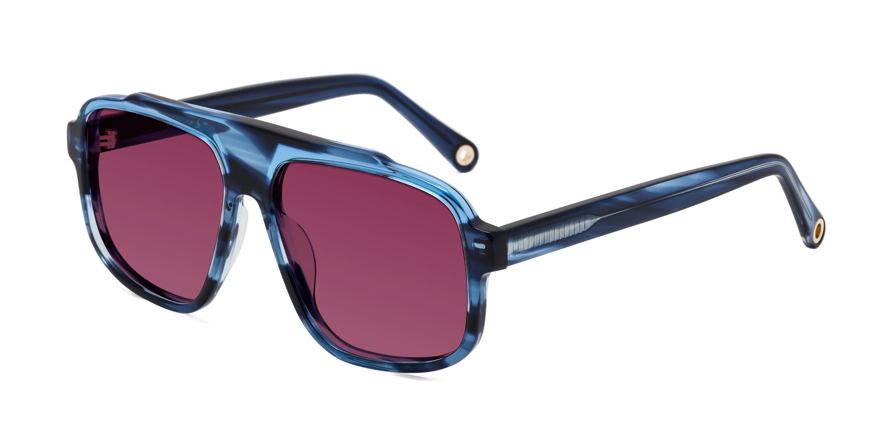 Angle of kong in Ocean Striped with Wine Tinted Lenses