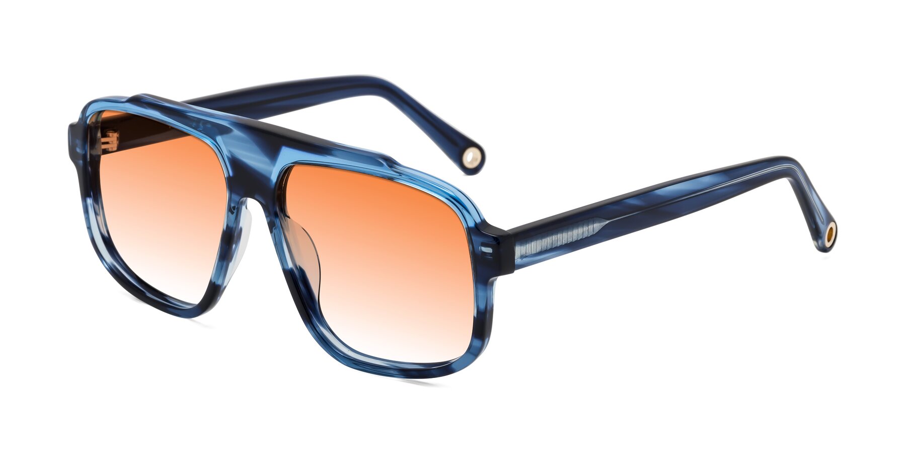 Angle of kong in Ocean Striped with Orange Gradient Lenses