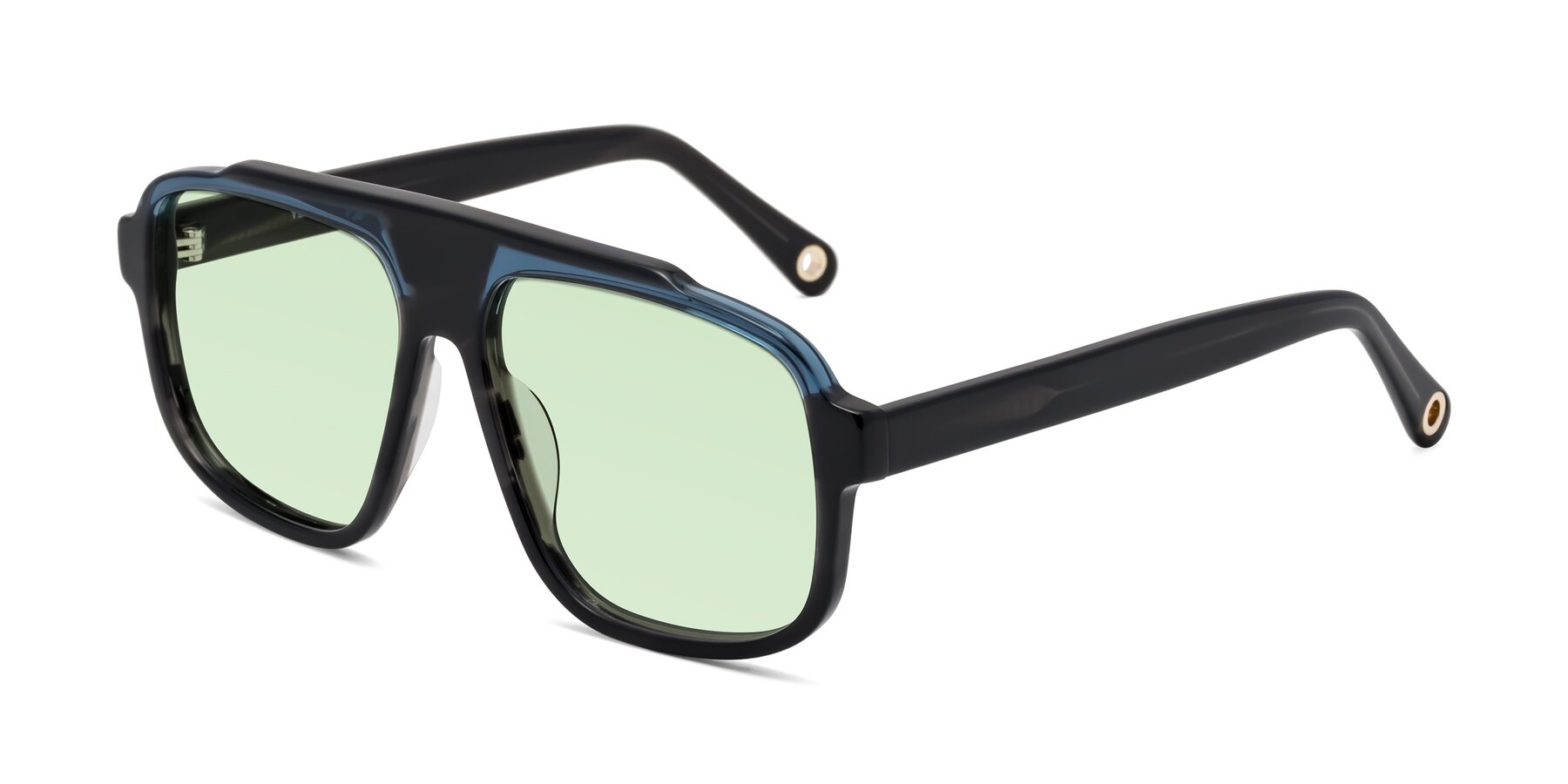 Angle of kong in Storm Striped with Light Green Tinted Lenses