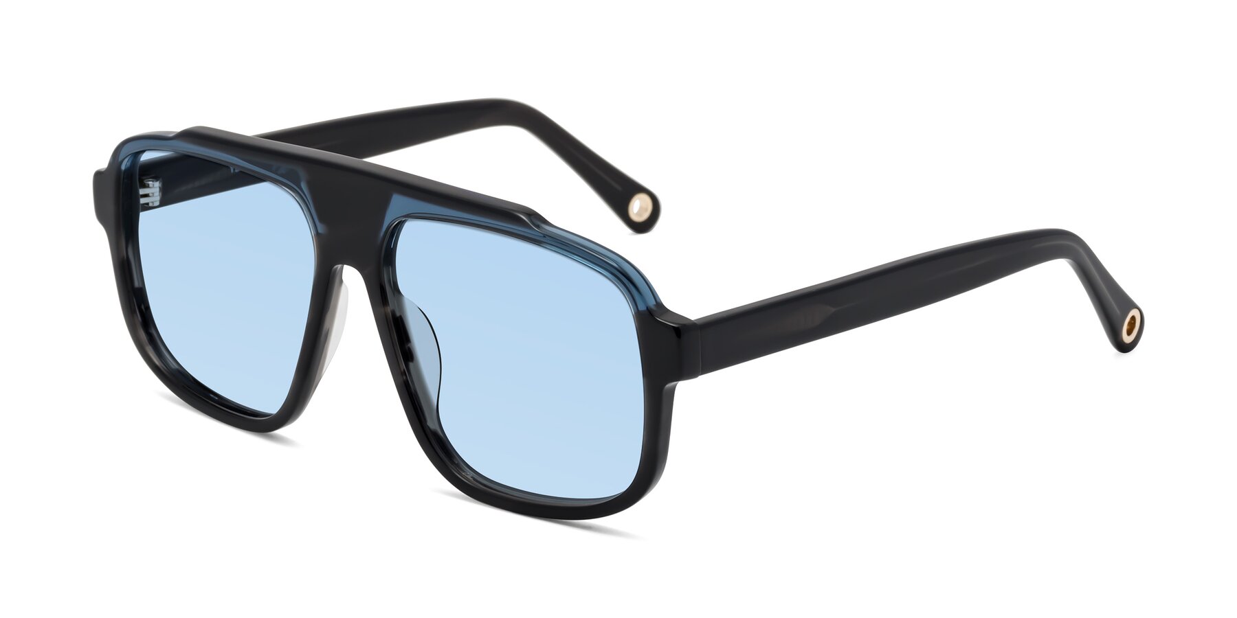 Angle of kong in Storm Striped with Light Blue Tinted Lenses