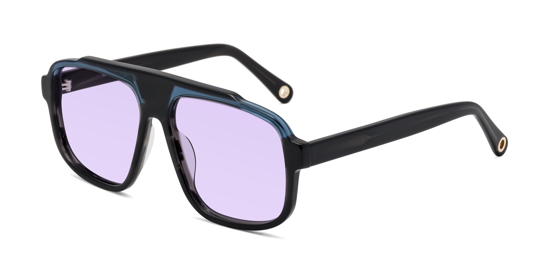 Angle of kong in Storm Striped with Light Purple Tinted Lenses