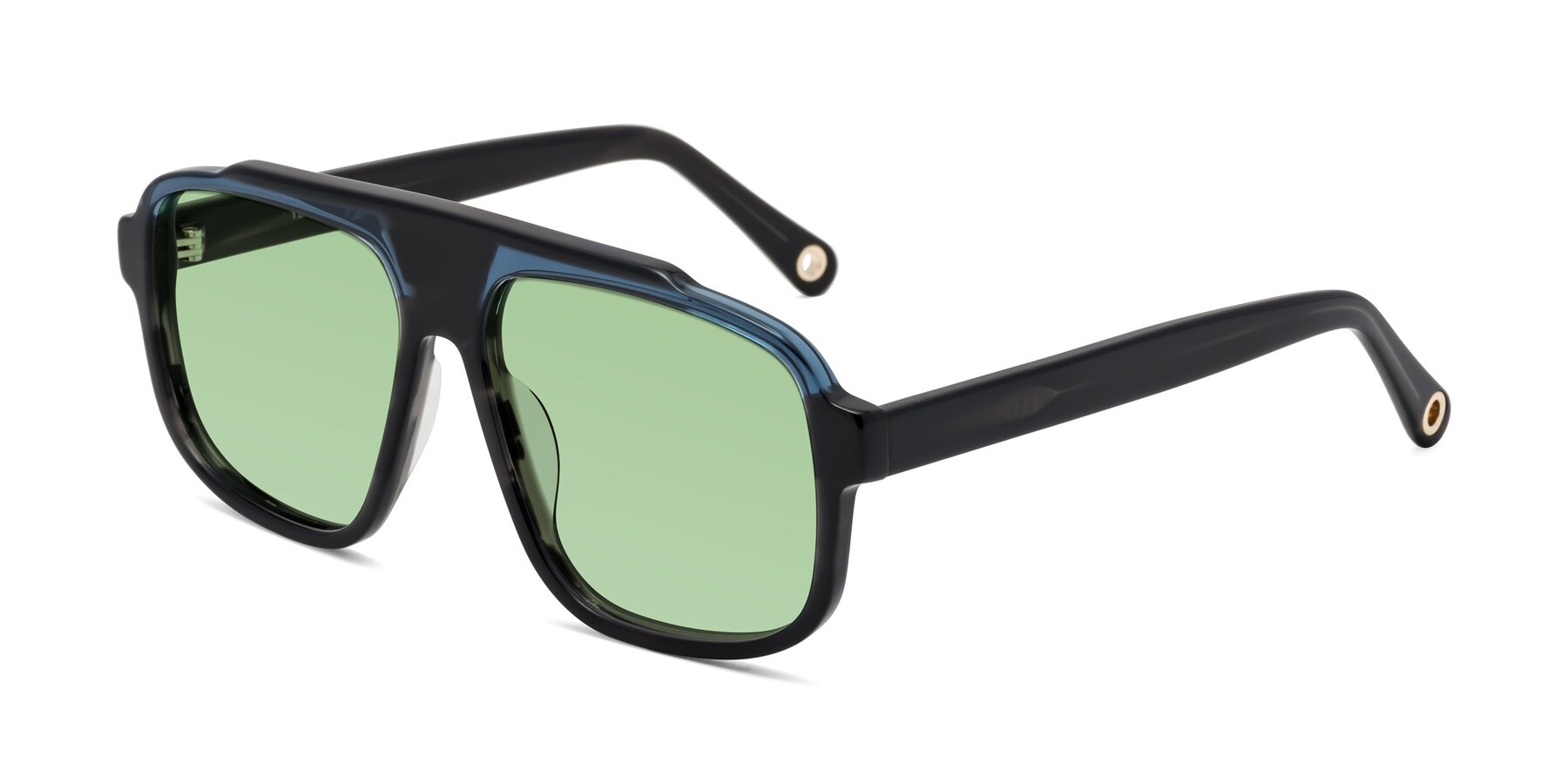 Angle of kong in Storm Striped with Medium Green Tinted Lenses