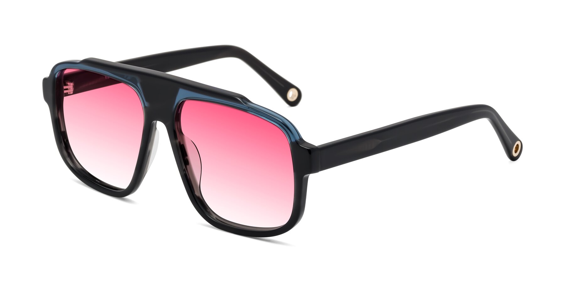 Angle of kong in Storm Striped with Pink Gradient Lenses