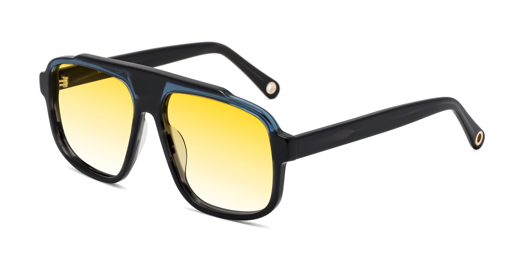 Angle of kong in Storm Striped with Yellow Gradient Lenses