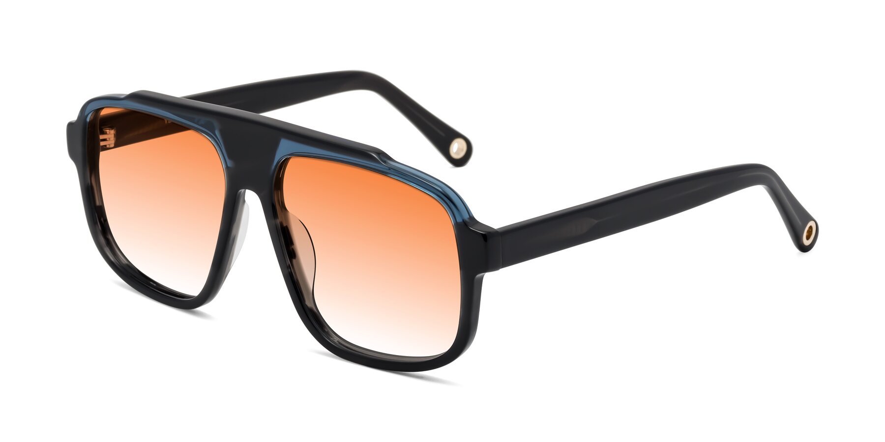 Angle of kong in Storm Striped with Orange Gradient Lenses