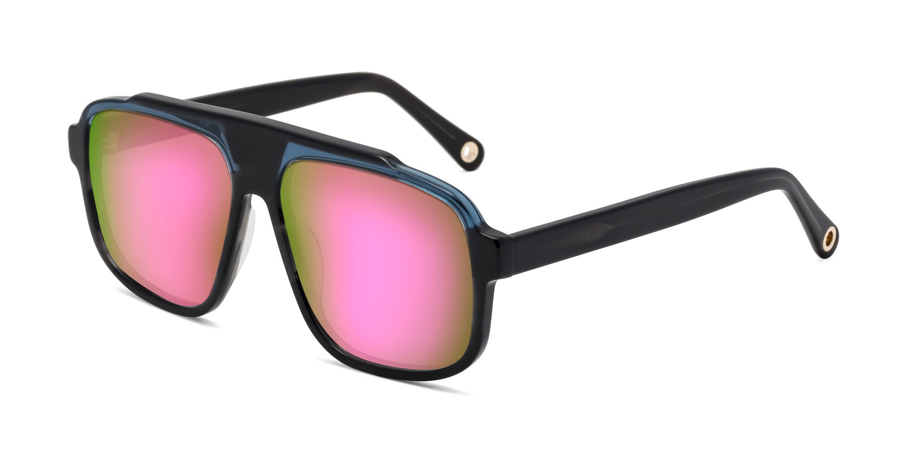 Angle of kong in Storm Striped with Pink Mirrored Lenses