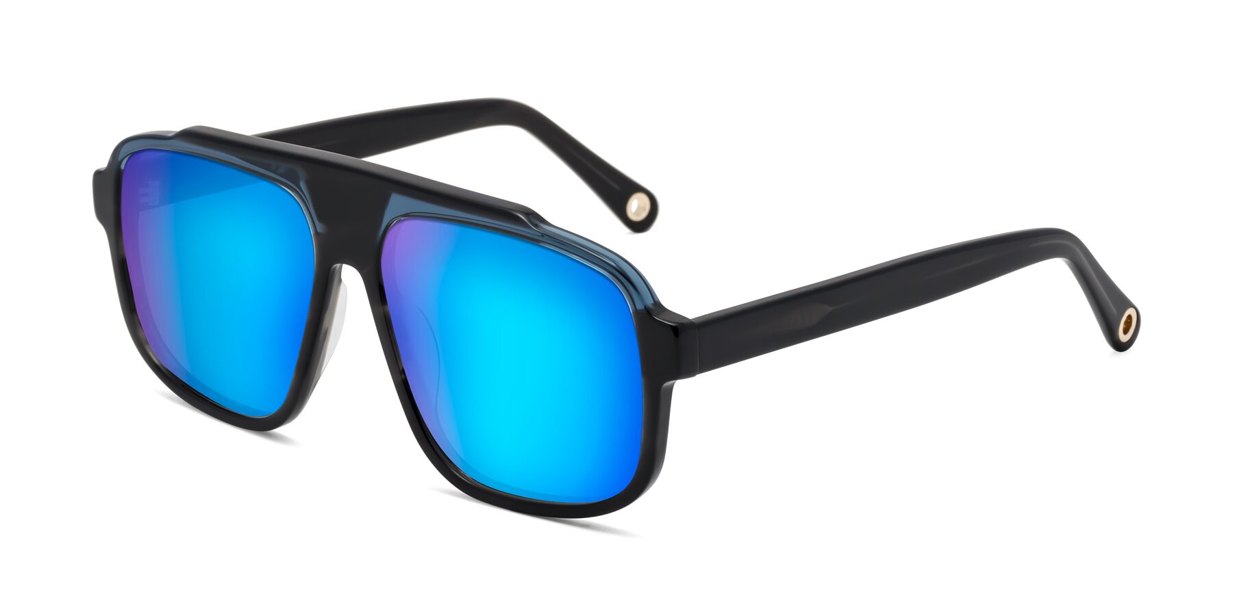 Angle of kong in Storm Striped with Blue Mirrored Lenses