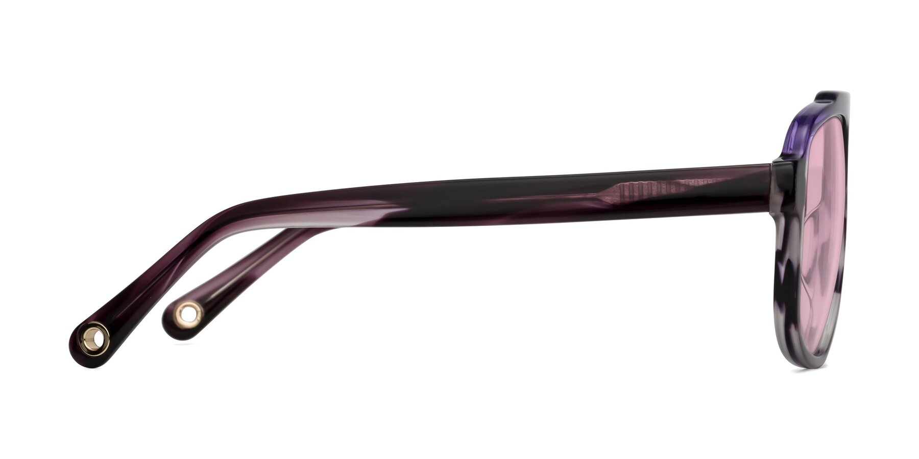 Side of kong in Twilight Striped with Light Pink Tinted Lenses